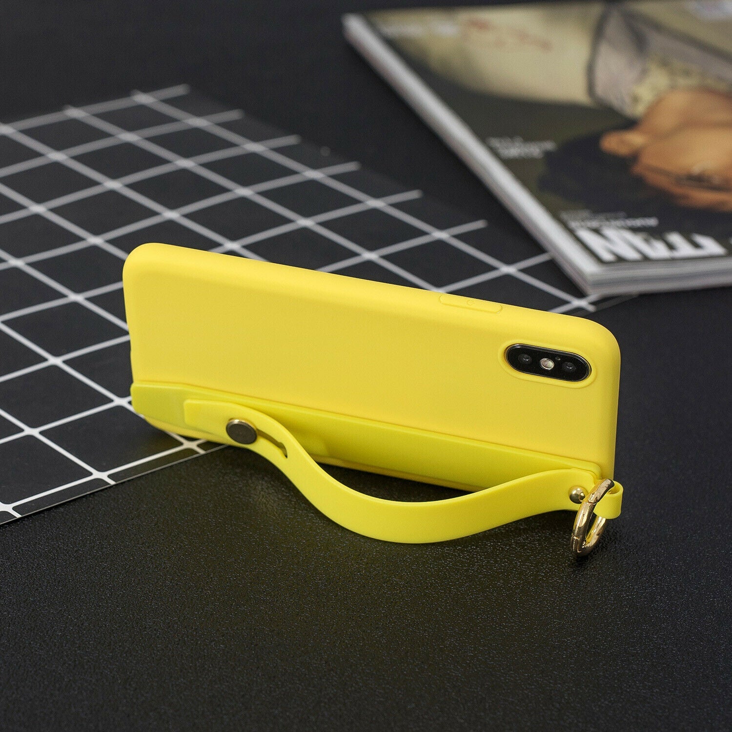 Cute Silicone Wrist Strap Protective Phone Case For iPhone - carolay.co