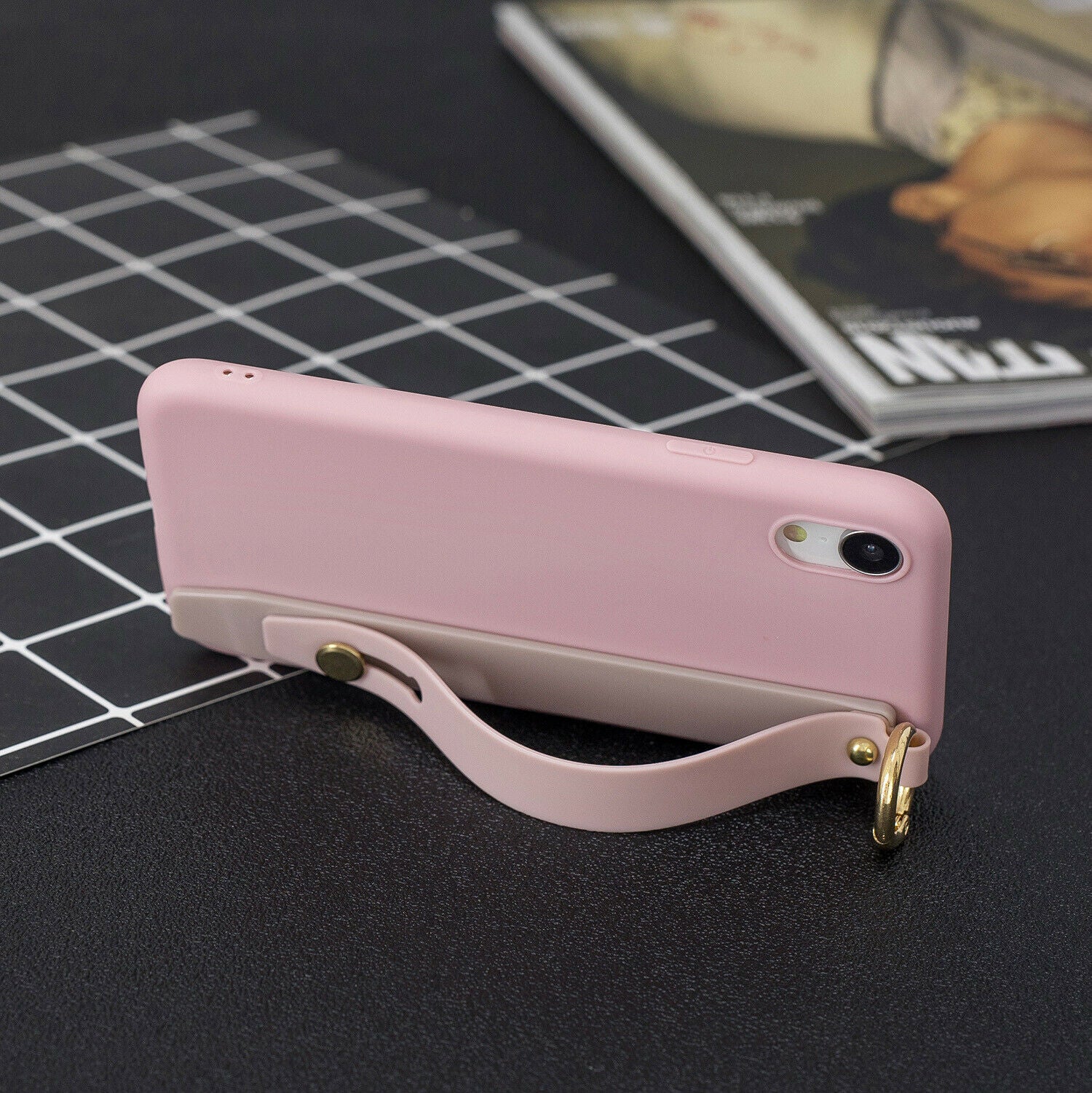 Cute Silicone Wrist Strap Protective Phone Case For iPhone - carolay.co