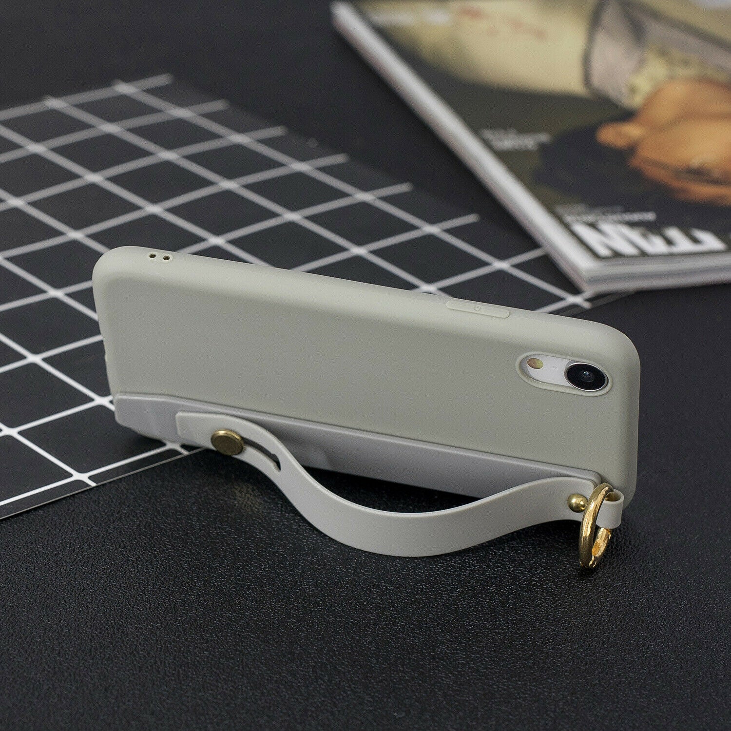 Cute Silicone Wrist Strap Protective Phone Case For iPhone - carolay.co