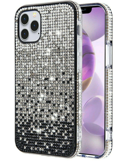 Diamond Bling Crystal Case Black iPhone 12  12 Pro Max - carolay.co