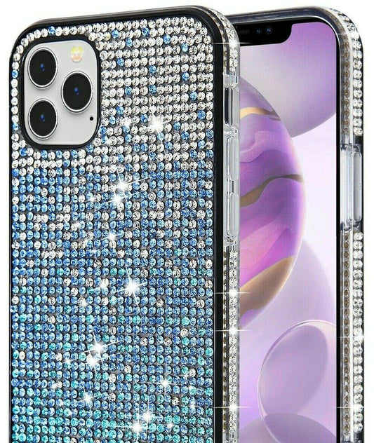 Diamond Bling Crystal Case Blue iPhone 12  12 Pro Max 12 Mini - carolay.co