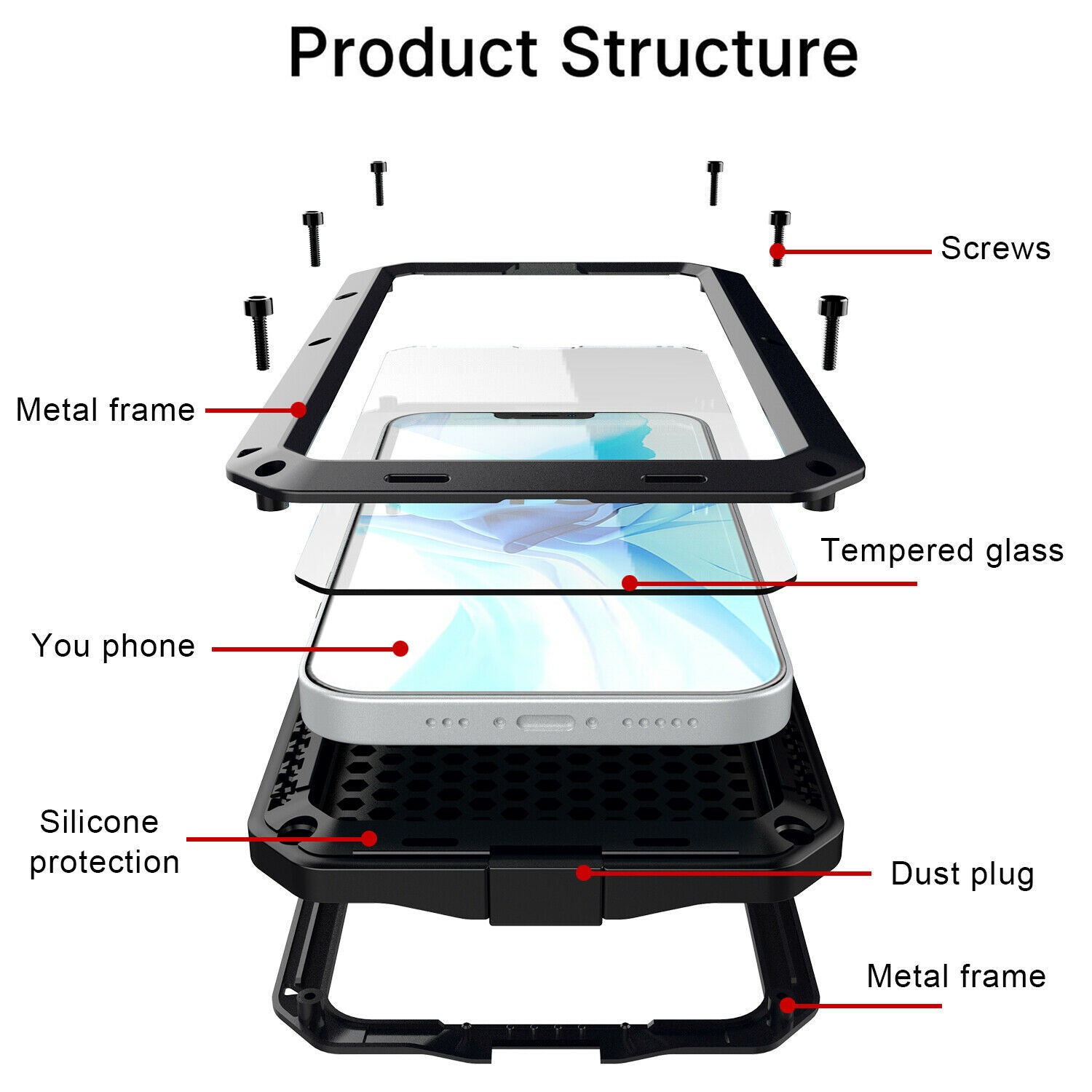 Doom Armor Metal Case Heavy Duty for iPhone 13 - carolay.co