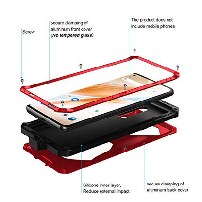 Doom armor Metal Aluminum Case for OnePlus 8 Hybrid Armor Heavy Duty - carolay.co