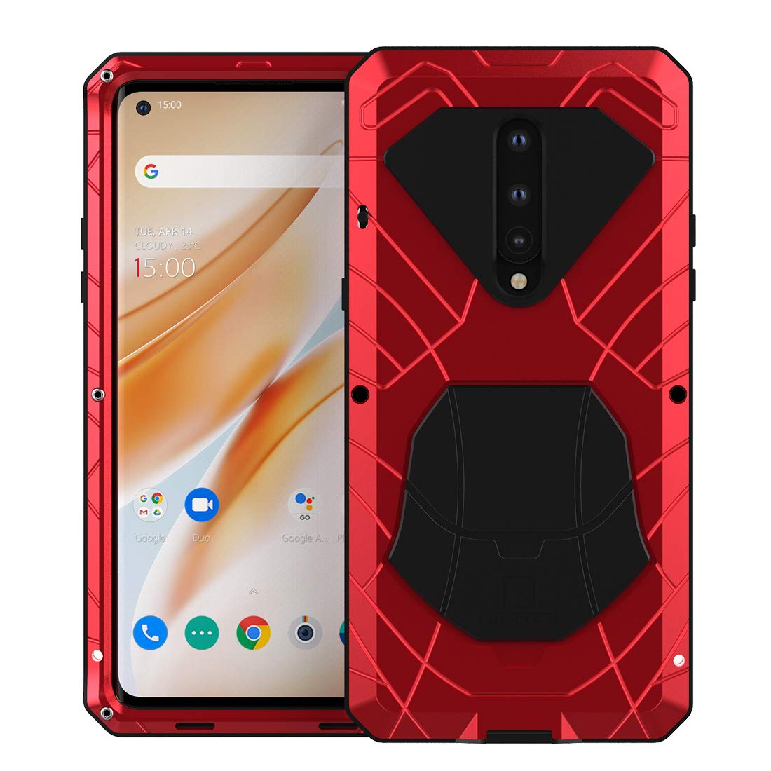 Doom armor Metal Aluminum Case for OnePlus 8 Hybrid Armor Heavy Duty - carolay.co