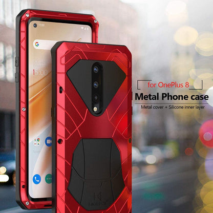 Doom armor Metal Aluminum Case for OnePlus 8 Hybrid Armor Heavy Duty - carolay.co