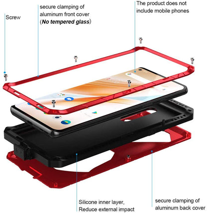 Doom armor Metal Aluminum Case for OnePlus 8 Hybrid Armor Heavy Duty - carolay.co