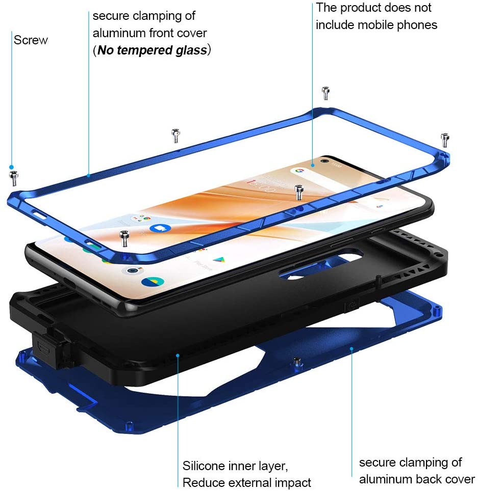 Doom armor Metal Aluminum Case for OnePlus 8 Hybrid Armor Heavy Duty - carolay.co