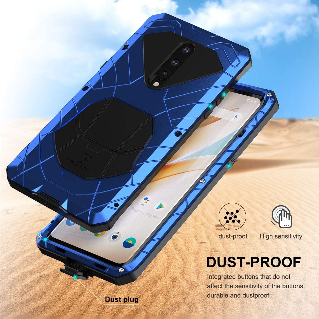 Doom armor Metal Aluminum Case for OnePlus 8 Hybrid Armor Heavy Duty - carolay.co