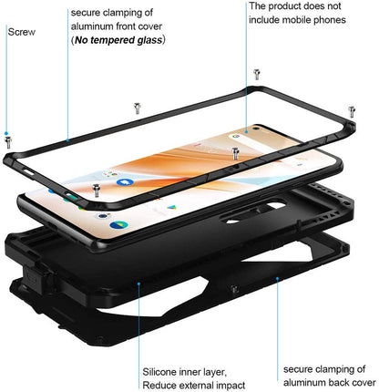 Doom armor Metal Aluminum Case for OnePlus 8 Hybrid Armor Heavy Duty - carolay.co