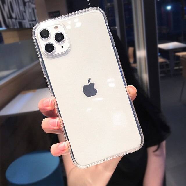 Fashion Transparent Diamond Phone Case For iPhone Clear Back Cover - carolay.co