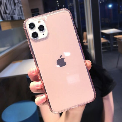 Fashion Transparent Diamond Phone Case For iPhone Clear Back Cover - carolay.co