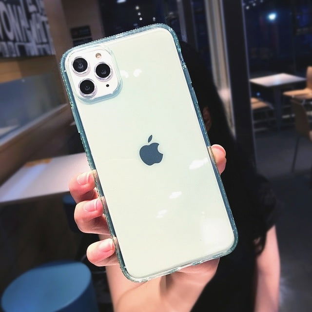 Fashion Transparent Diamond Phone Case For iPhone Clear Back Cover - carolay.co