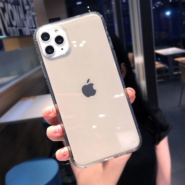 Fashion Transparent Diamond Phone Case For iPhone Clear Back Cover - carolay.co