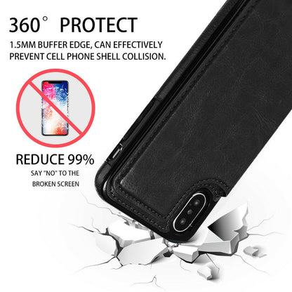 Fits Wallet Card Slot Case Leather Shockproof Magnetic For iPhone - carolay.co