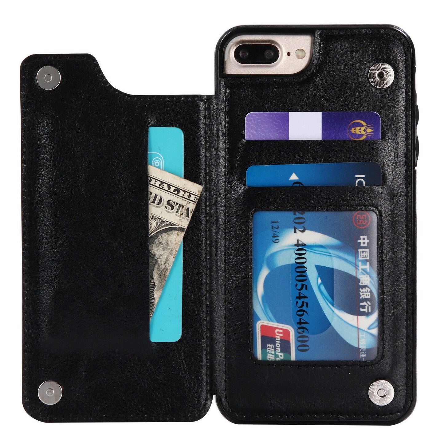 Fits Wallet Card Slot Case Leather Shockproof Magnetic For iPhone - carolay.co