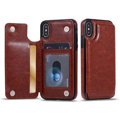 Fits Wallet Card Slot Case Leather Shockproof Magnetic For iPhone - carolay.co