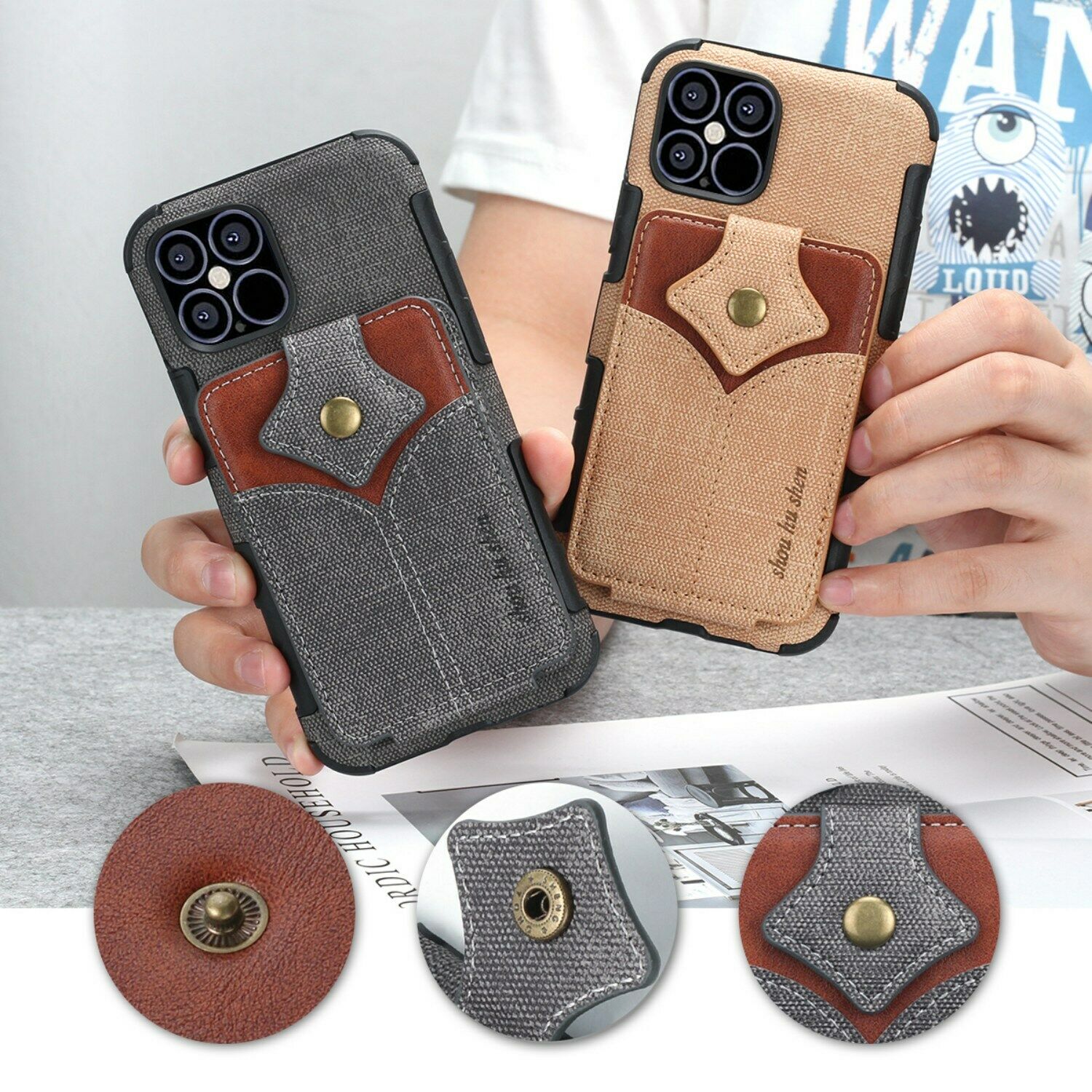 Flip Card Holder Wallet Phone Case For iPhone - carolay.co