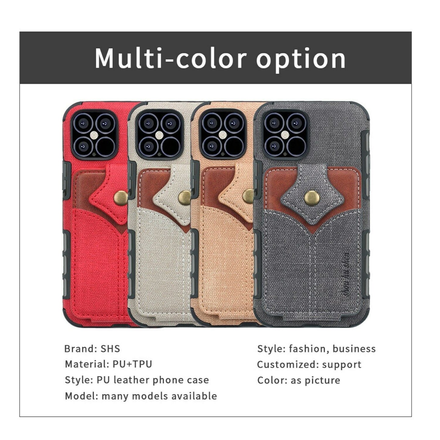 Flip Card Holder Wallet Phone Case For iPhone - carolay.co