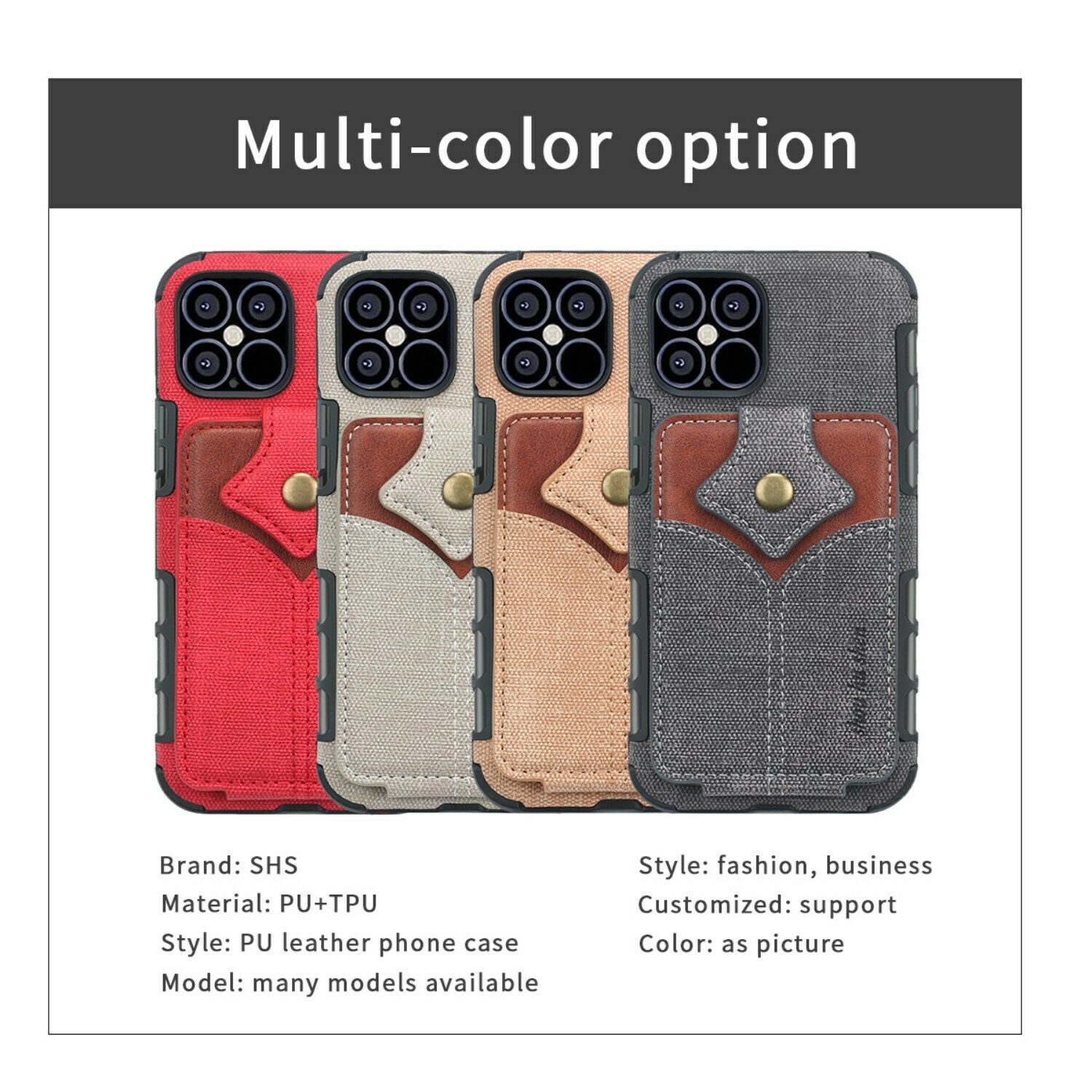 Flip Card Holder Wallet Phone Case For iPhone - carolay.co