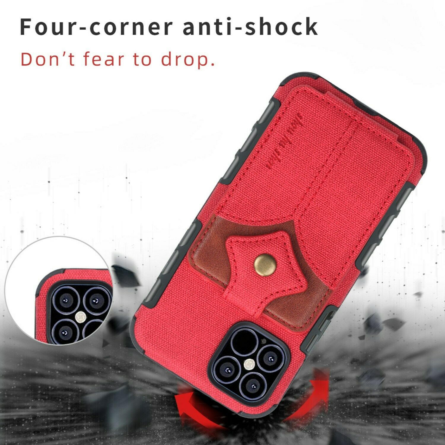 Flip Card Holder Wallet Phone Case For iPhone - carolay.co