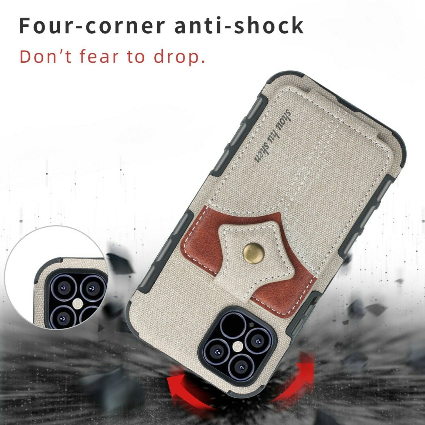 Flip Card Holder Wallet Phone Case For iPhone - carolay.co