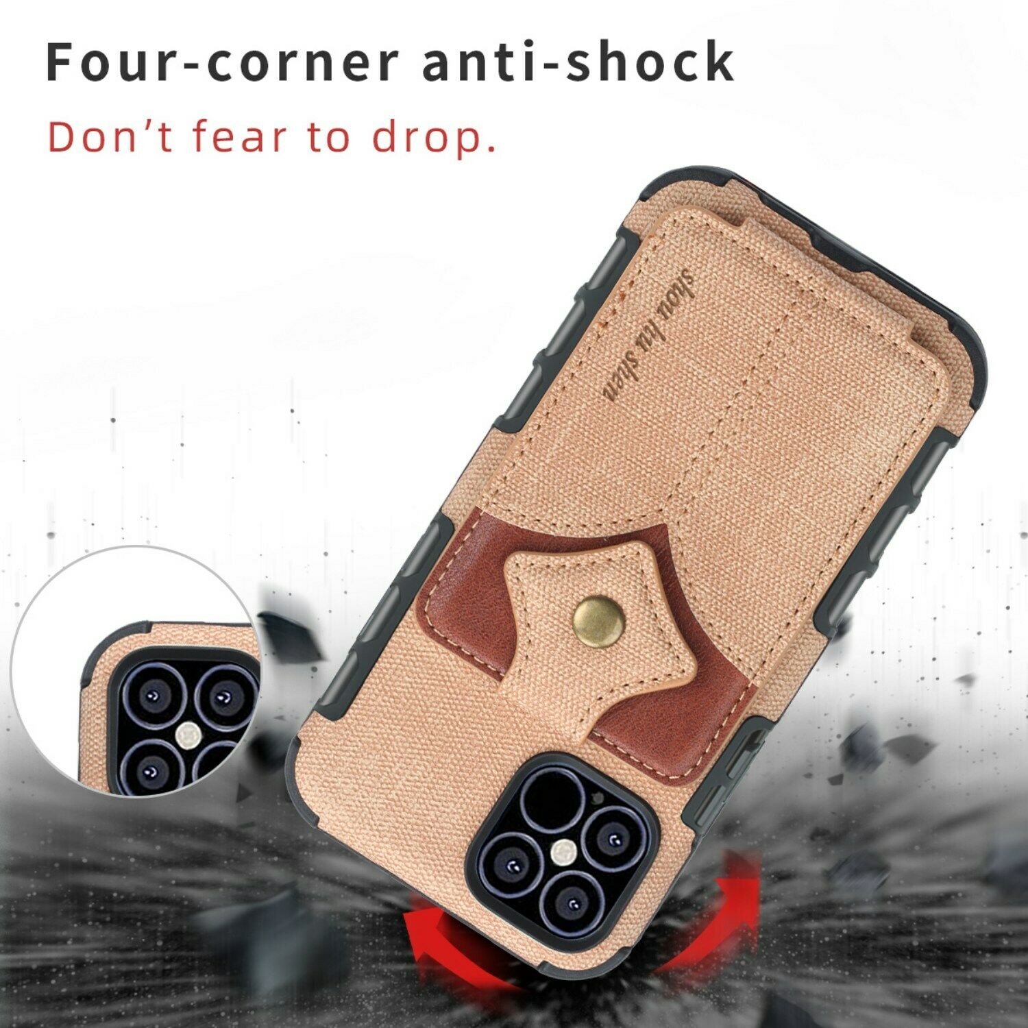 Flip Card Holder Wallet Phone Case For iPhone - carolay.co