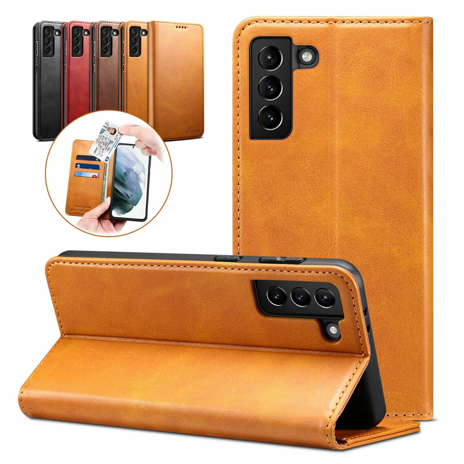 Flip Leather Card Wallet Case for Samsung Galaxy series - carolay.co