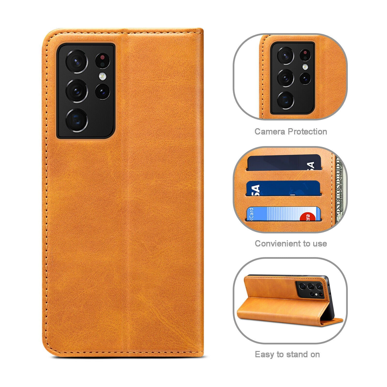Flip Leather Card Wallet Case for Samsung Galaxy series - carolay.co