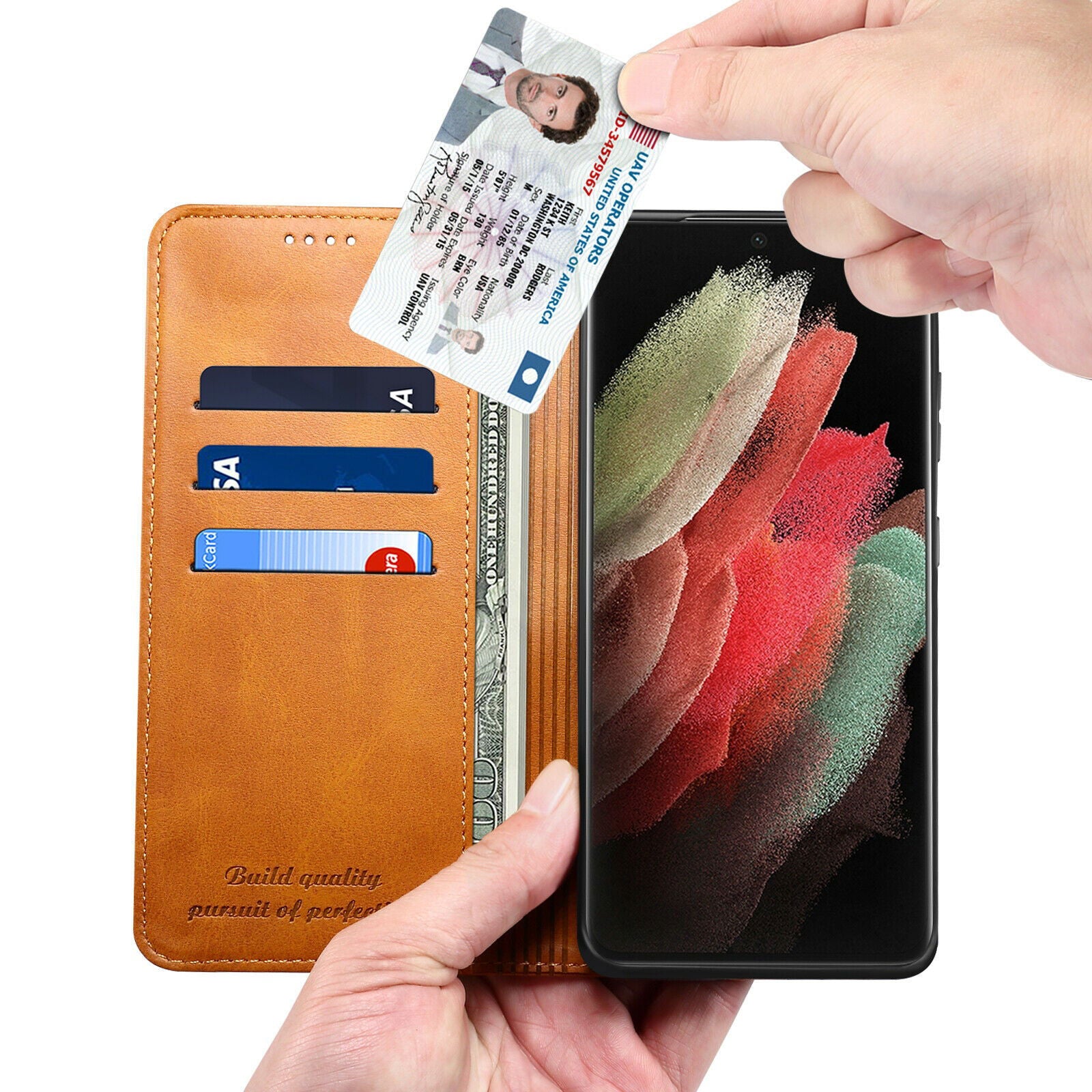 Flip Leather Card Wallet Case for Samsung Galaxy series - carolay.co