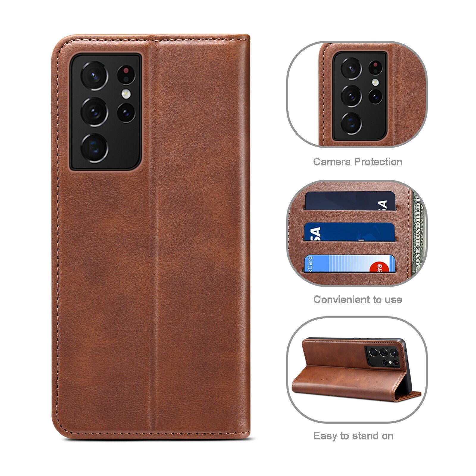 Flip Leather Card Wallet Case for Samsung Galaxy series - carolay.co