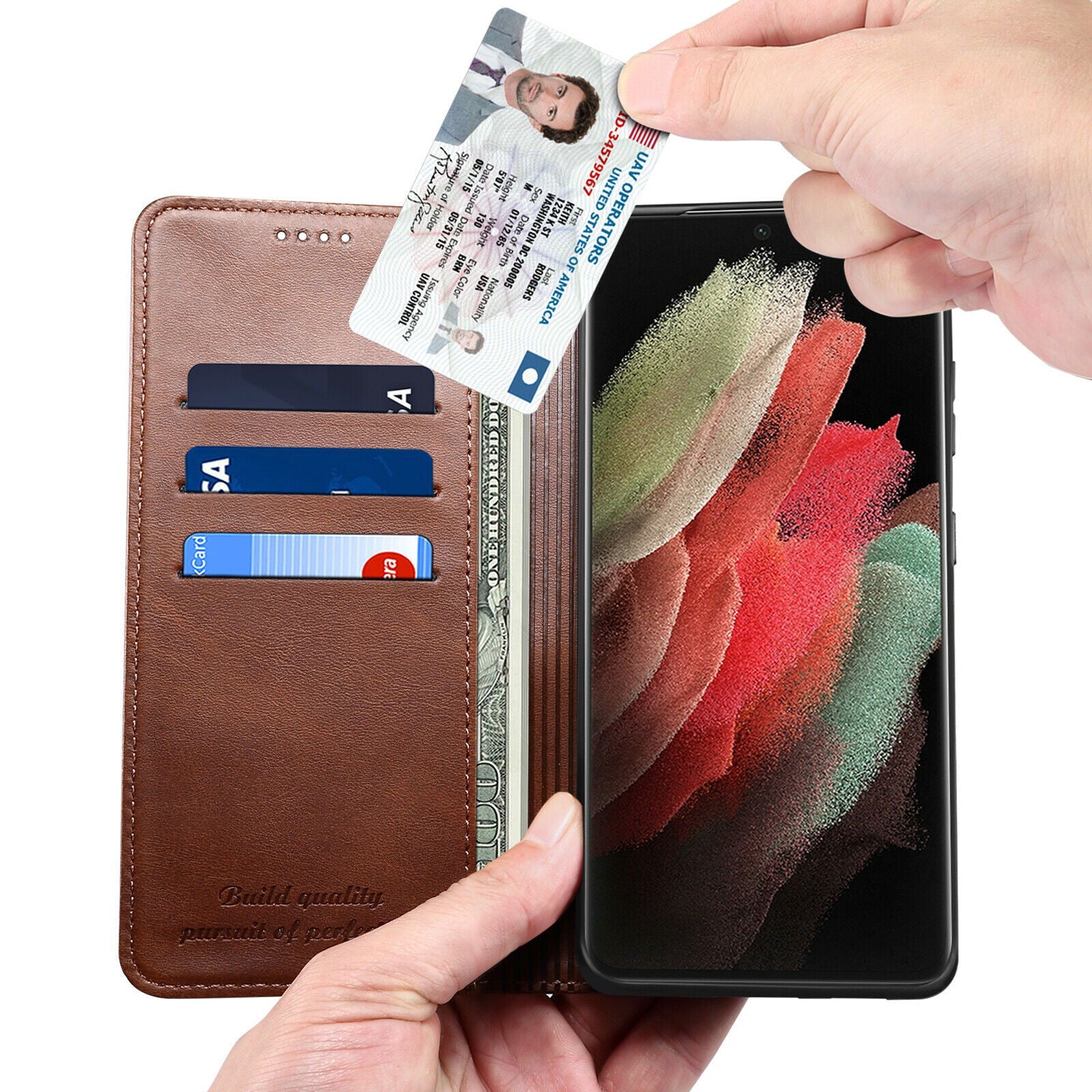 Flip Leather Card Wallet Case for Samsung Galaxy series - carolay.co