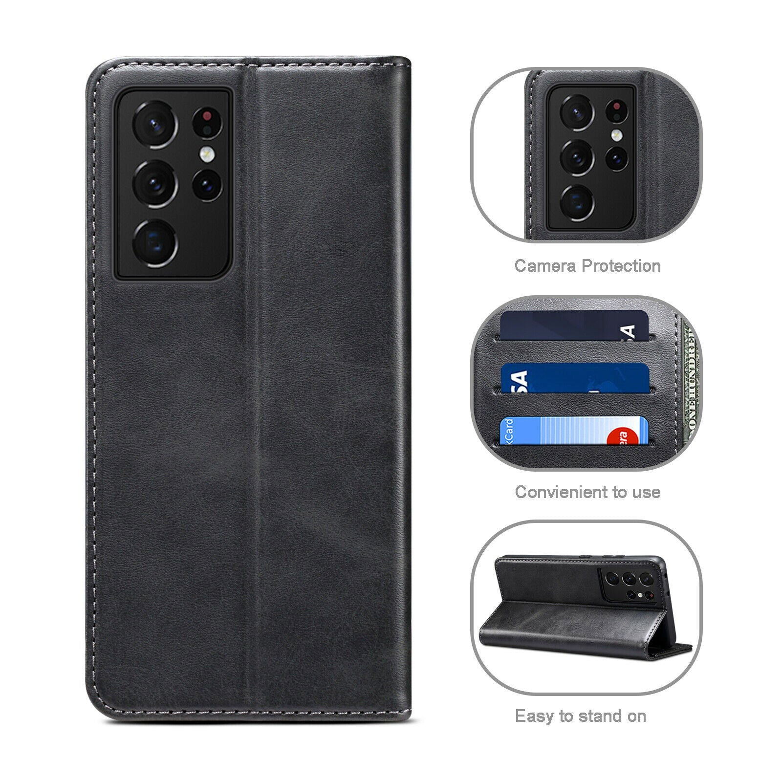 Flip Leather Card Wallet Case for Samsung Galaxy series - carolay.co