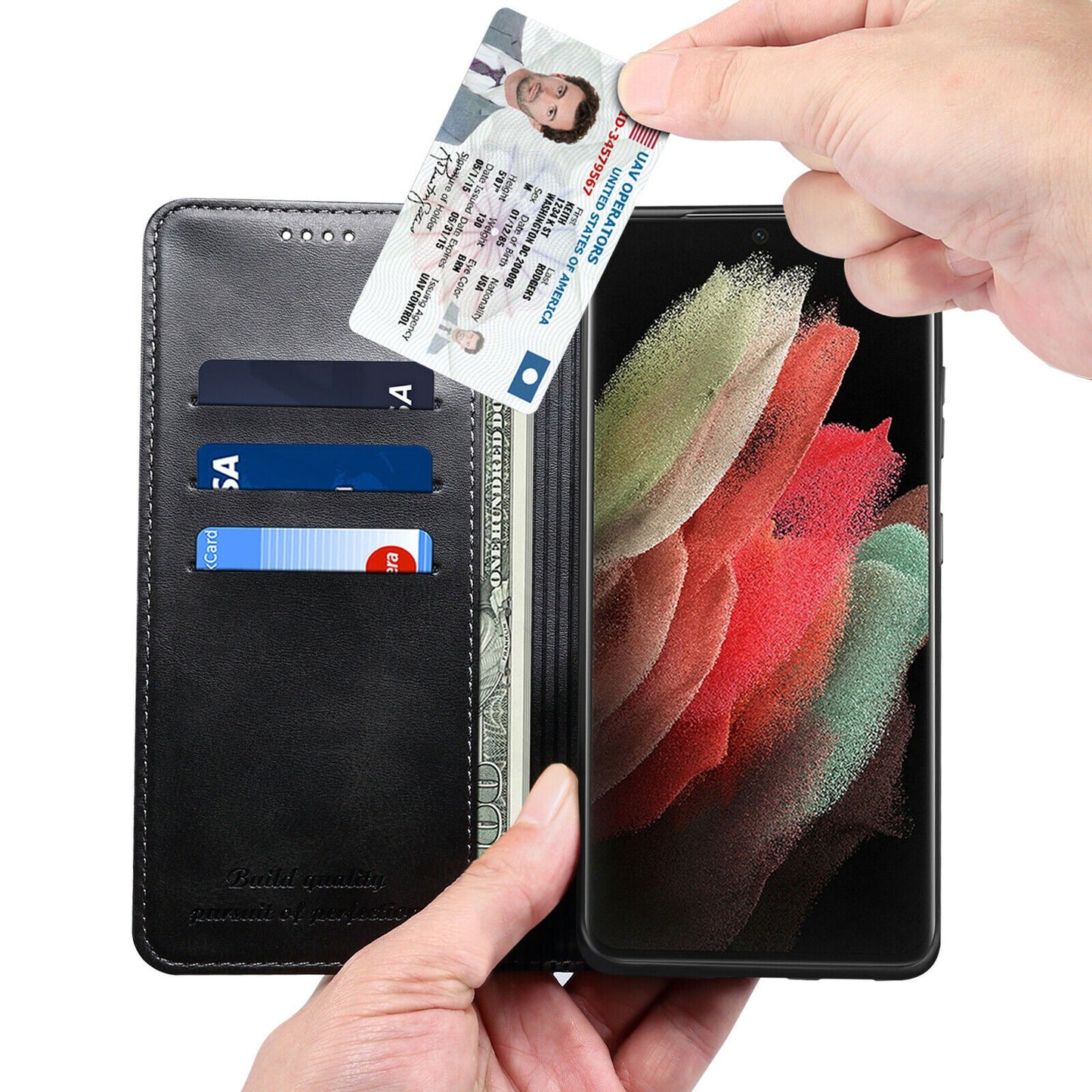 Flip Leather Card Wallet Case for Samsung Galaxy series - carolay.co