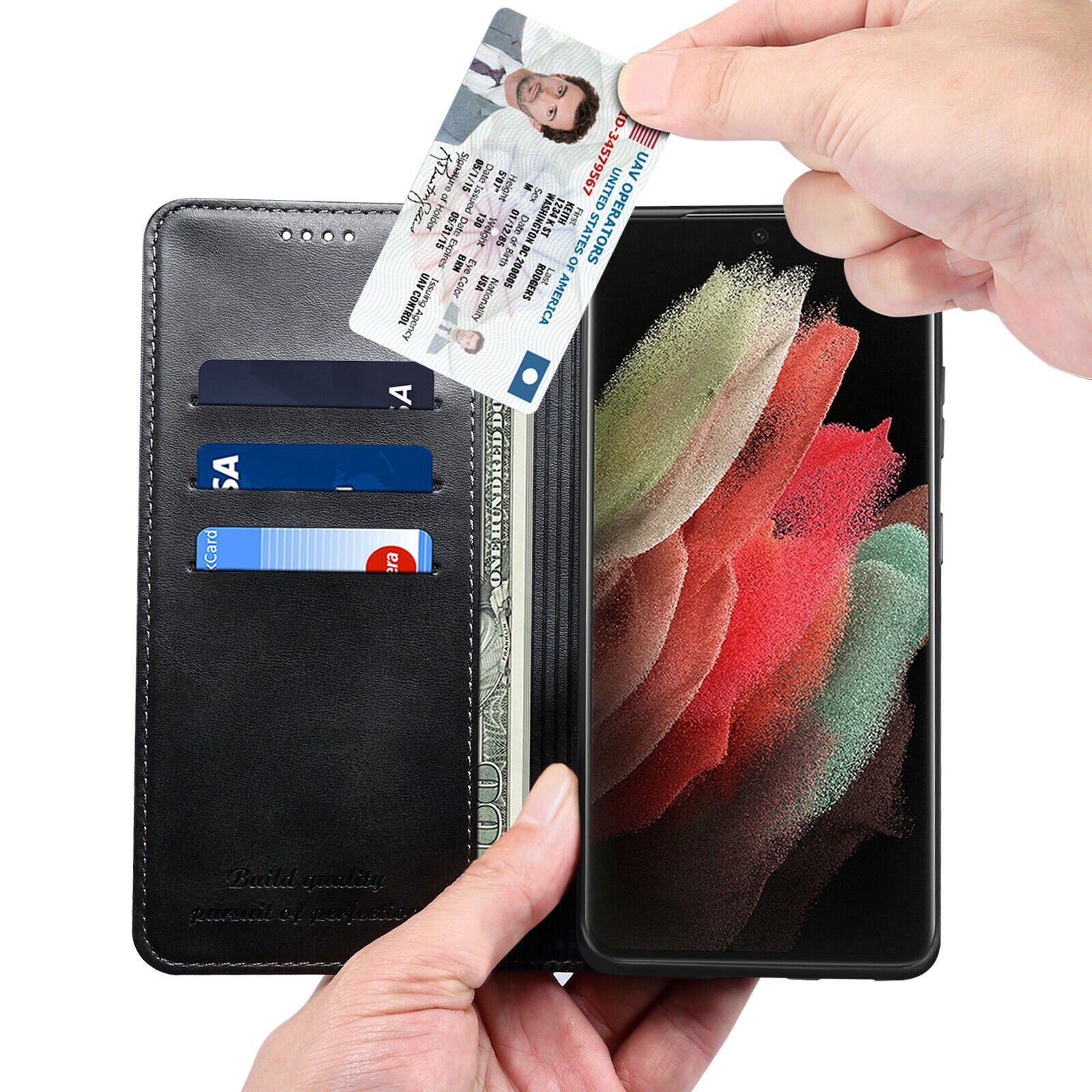 Flip Leather Card Wallet Case for Samsung Galaxy series - carolay.co