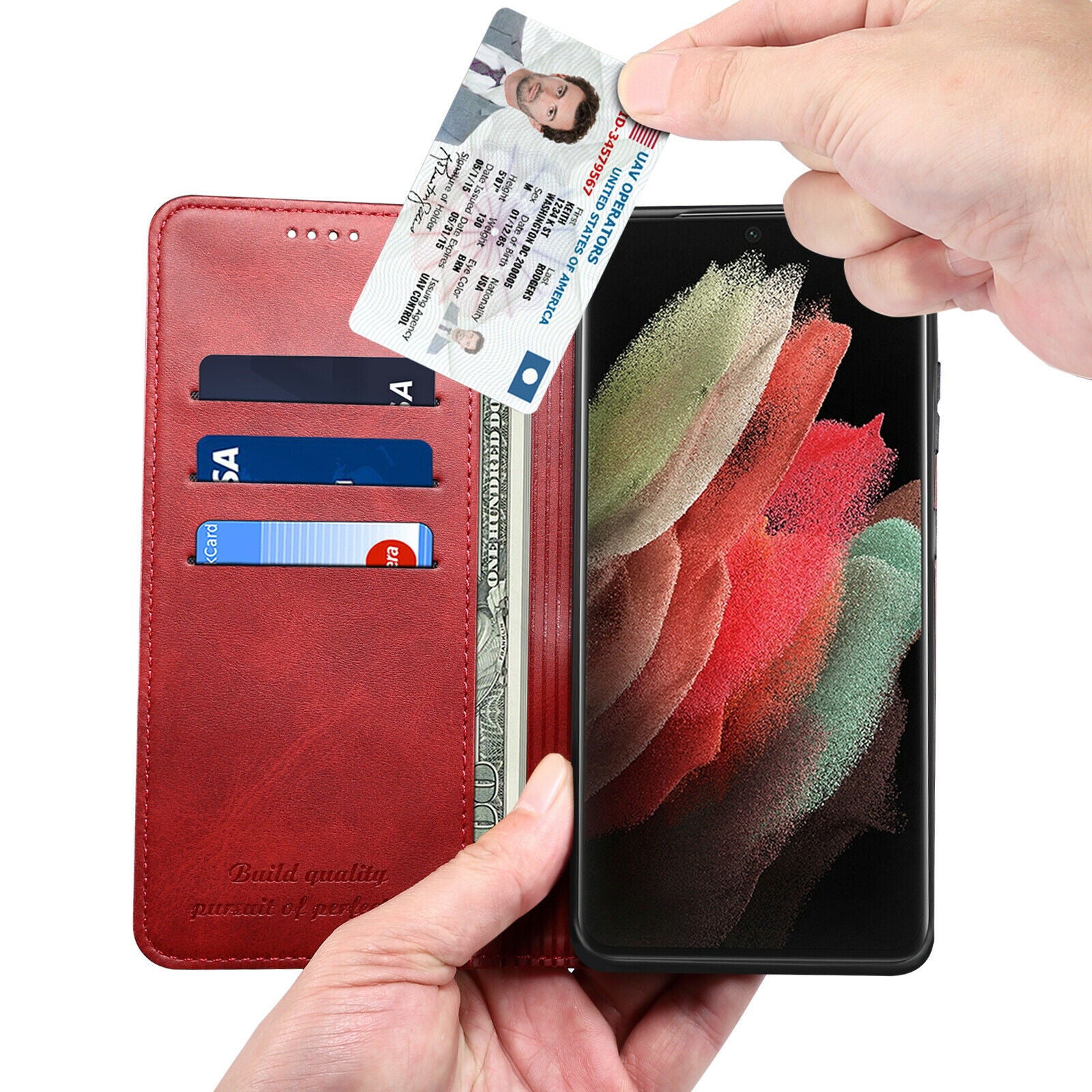 Flip Leather Card Wallet Case for Samsung Galaxy series - carolay.co