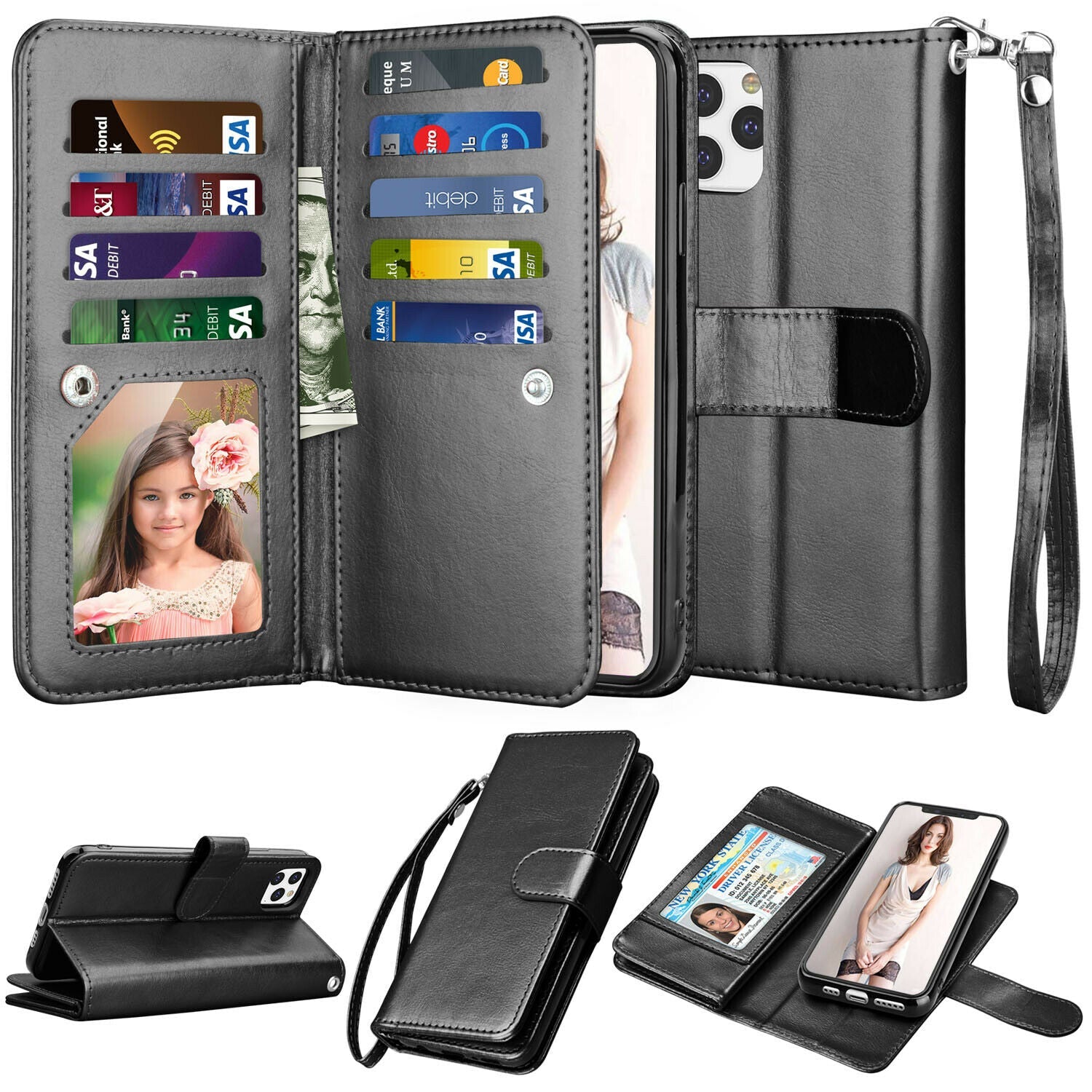 Flip Leather Wallet Case Card Holder Stand Cover For iPhone - carolay.co