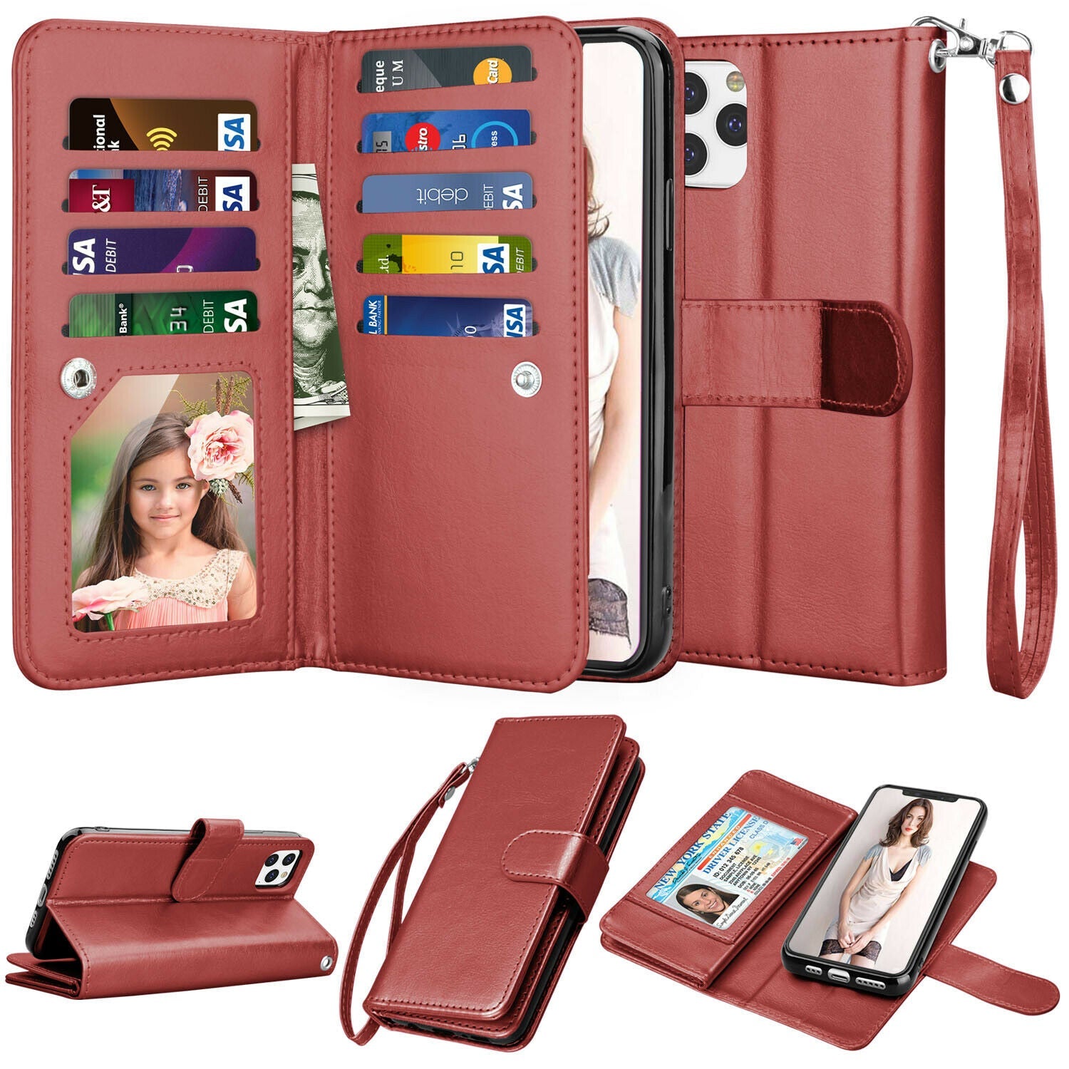 Flip Leather Wallet Case Card Holder Stand Cover For iPhone - carolay.co