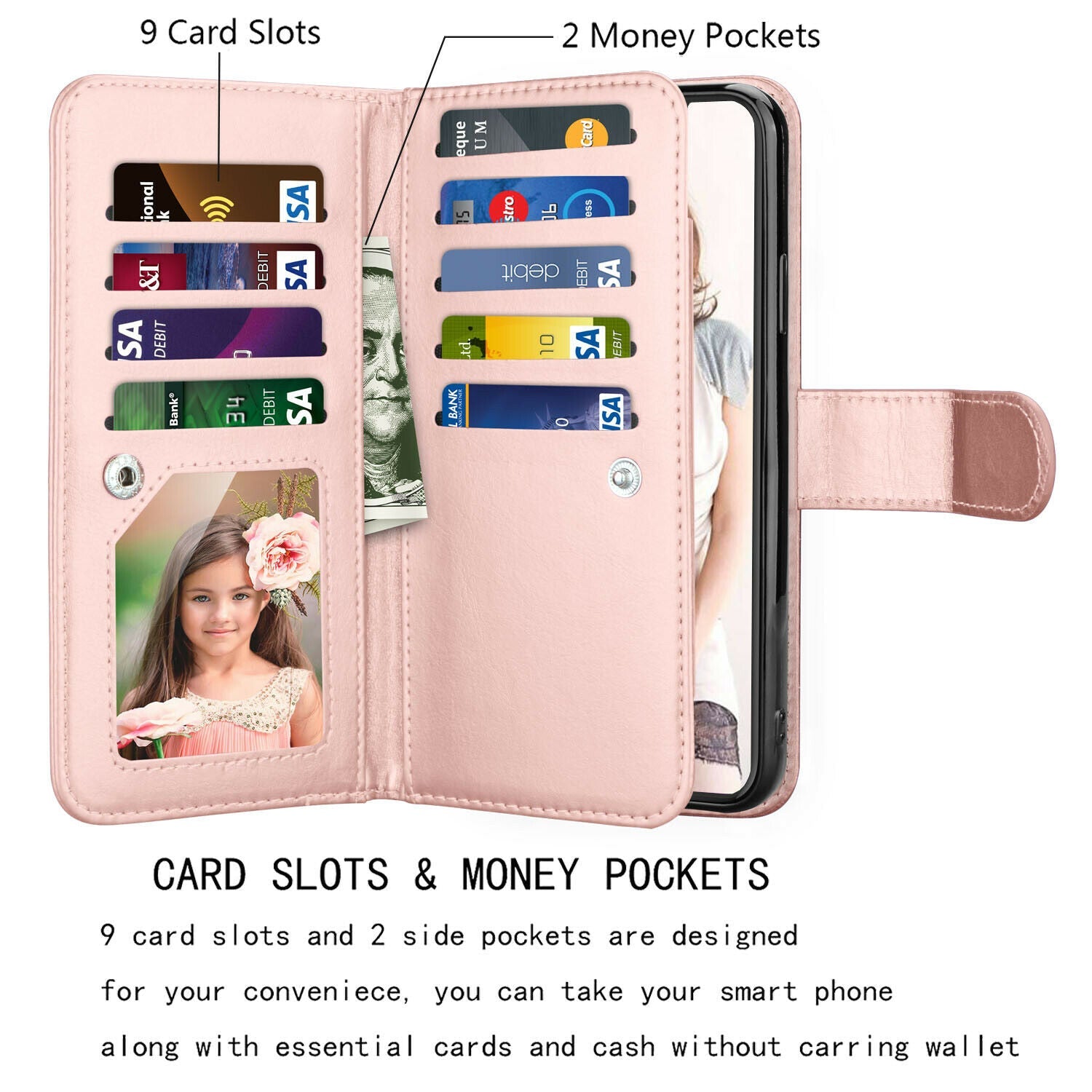Flip Leather Wallet Case Card Holder Stand Cover For iPhone - carolay.co