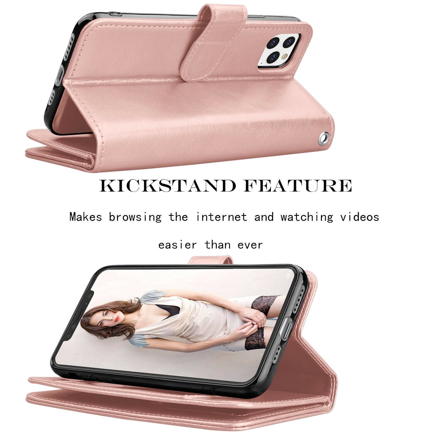 Flip Leather Wallet Case Card Holder Stand Cover For iPhone - carolay.co