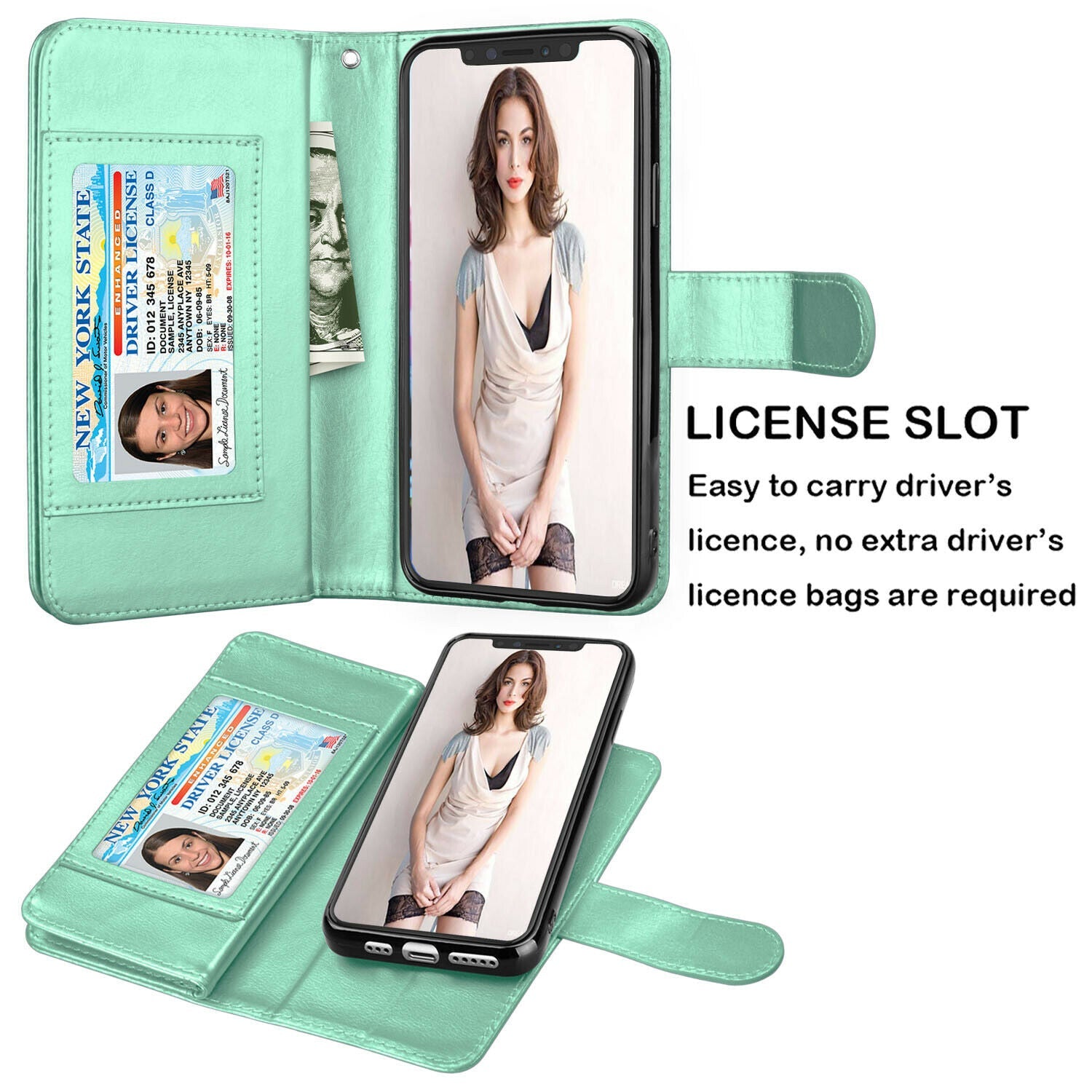 Flip Leather Wallet Case Card Holder Stand Cover For iPhone - carolay.co