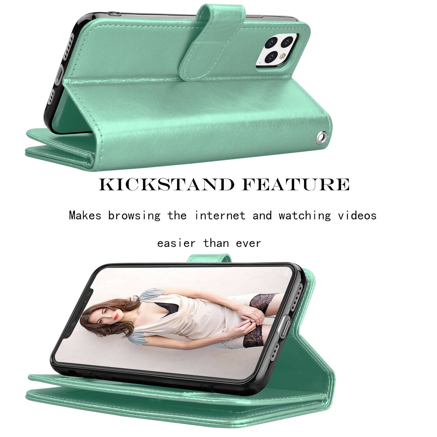 Flip Leather Wallet Case Card Holder Stand Cover For iPhone - carolay.co