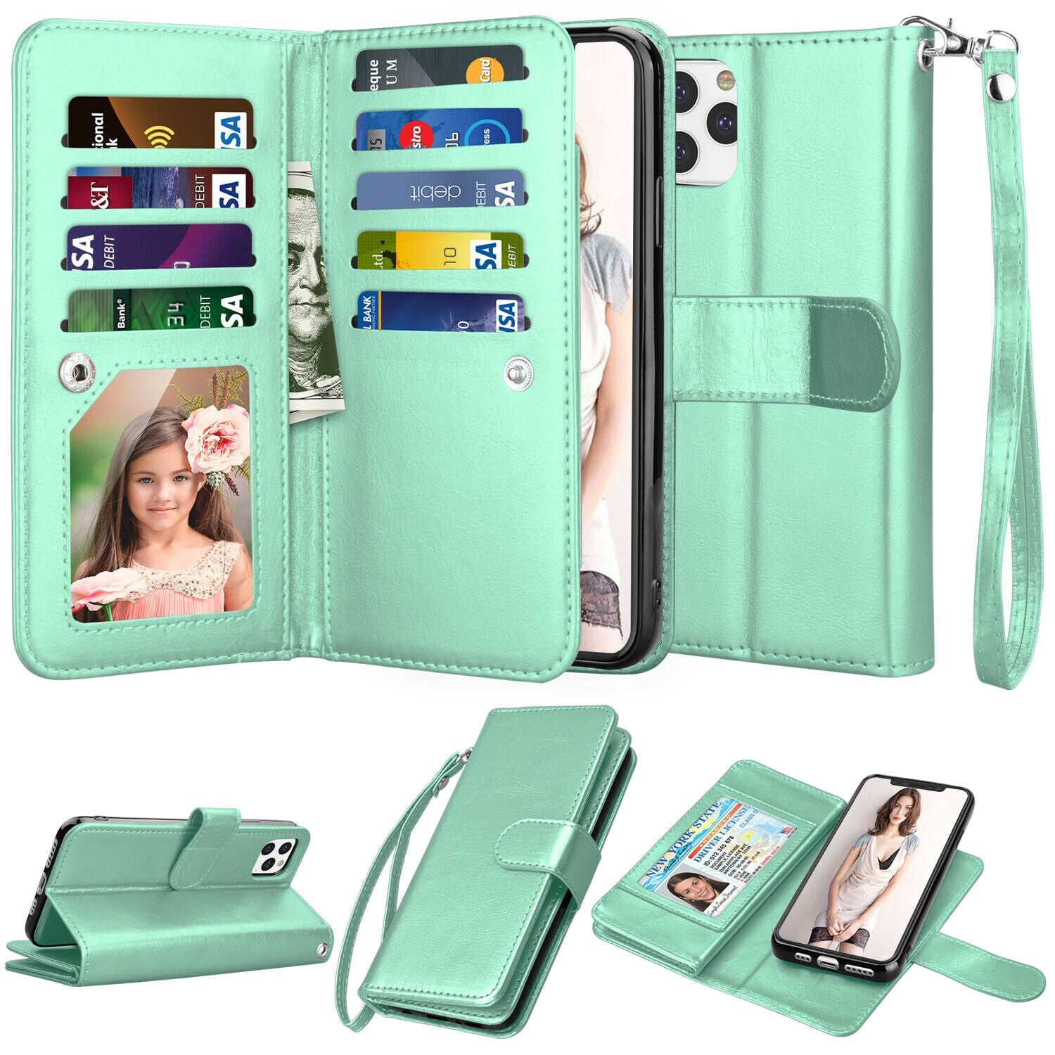 Flip Leather Wallet Case Card Holder Stand Cover For iPhone - carolay.co