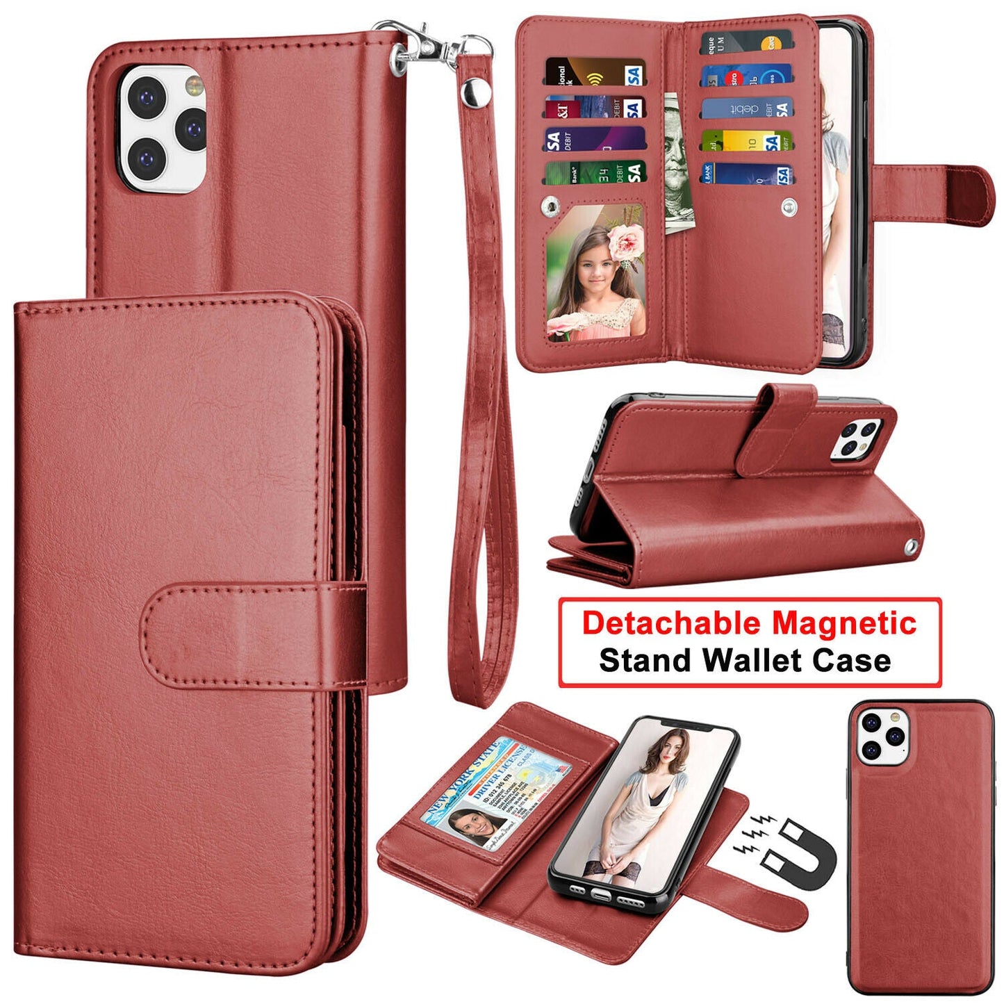 Flip Leather Wallet Case Card Holder Stand Cover For iPhone - carolay.co