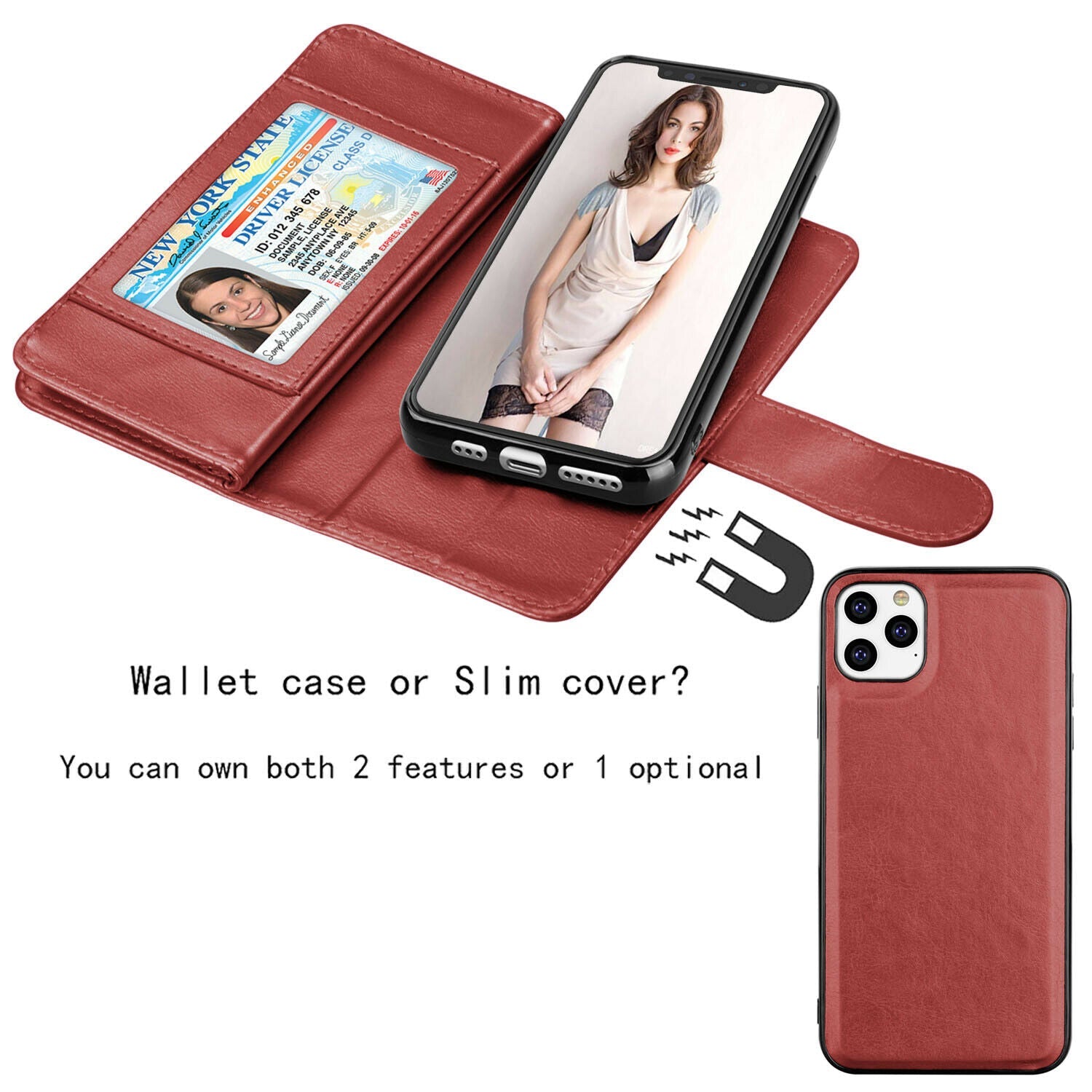 Flip Leather Wallet Case Card Holder Stand Cover For iPhone - carolay.co