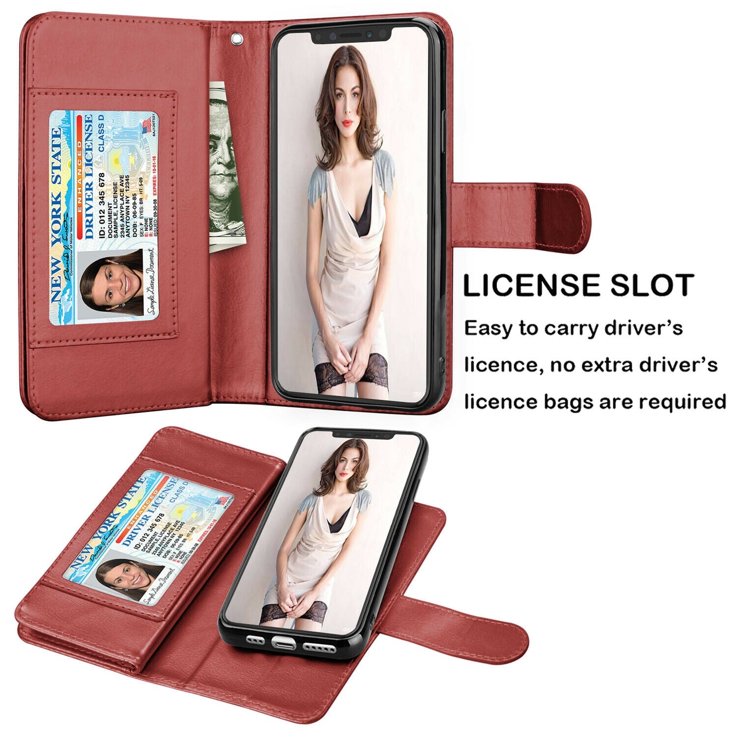 Flip Leather Wallet Case Card Holder Stand Cover For iPhone - carolay.co