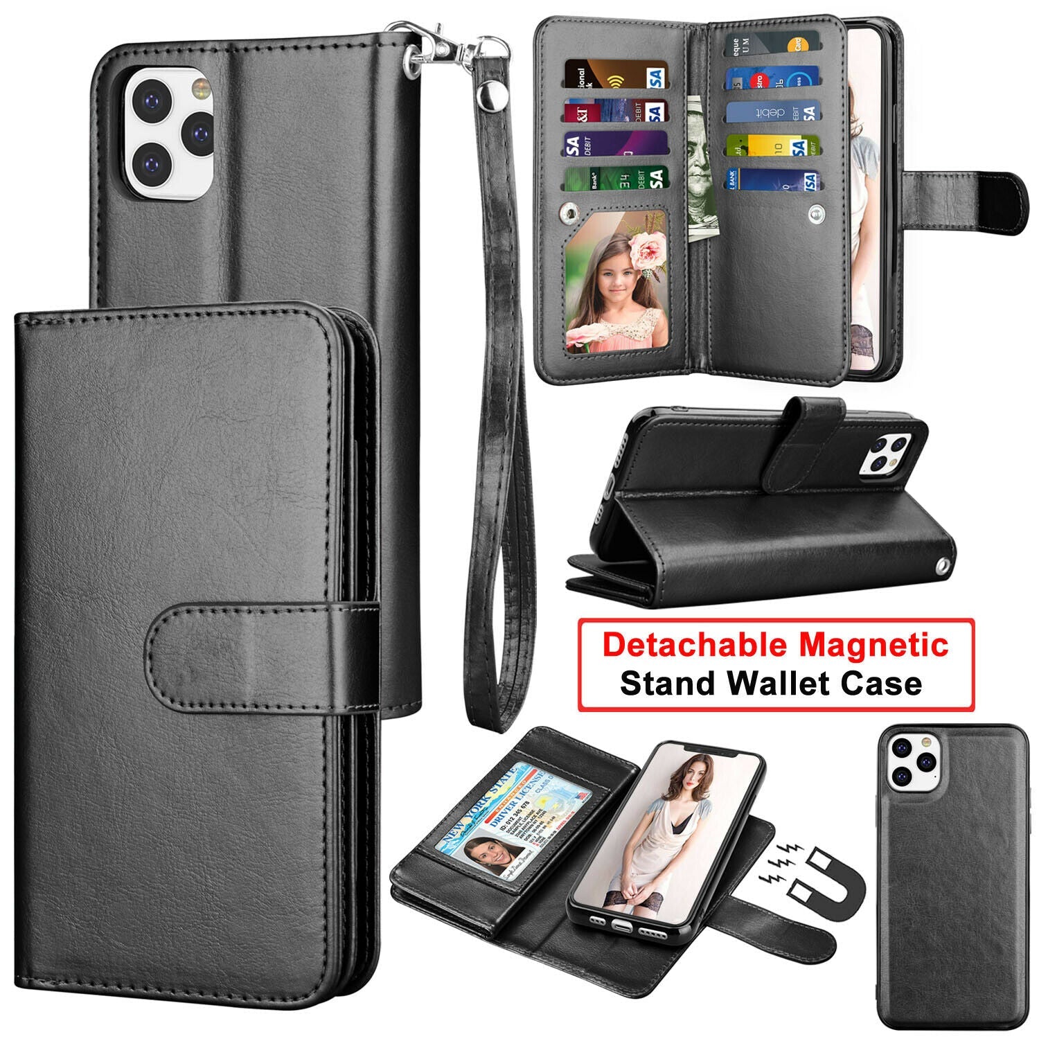 Flip Leather Wallet Case Card Holder Stand Cover For iPhone - carolay.co