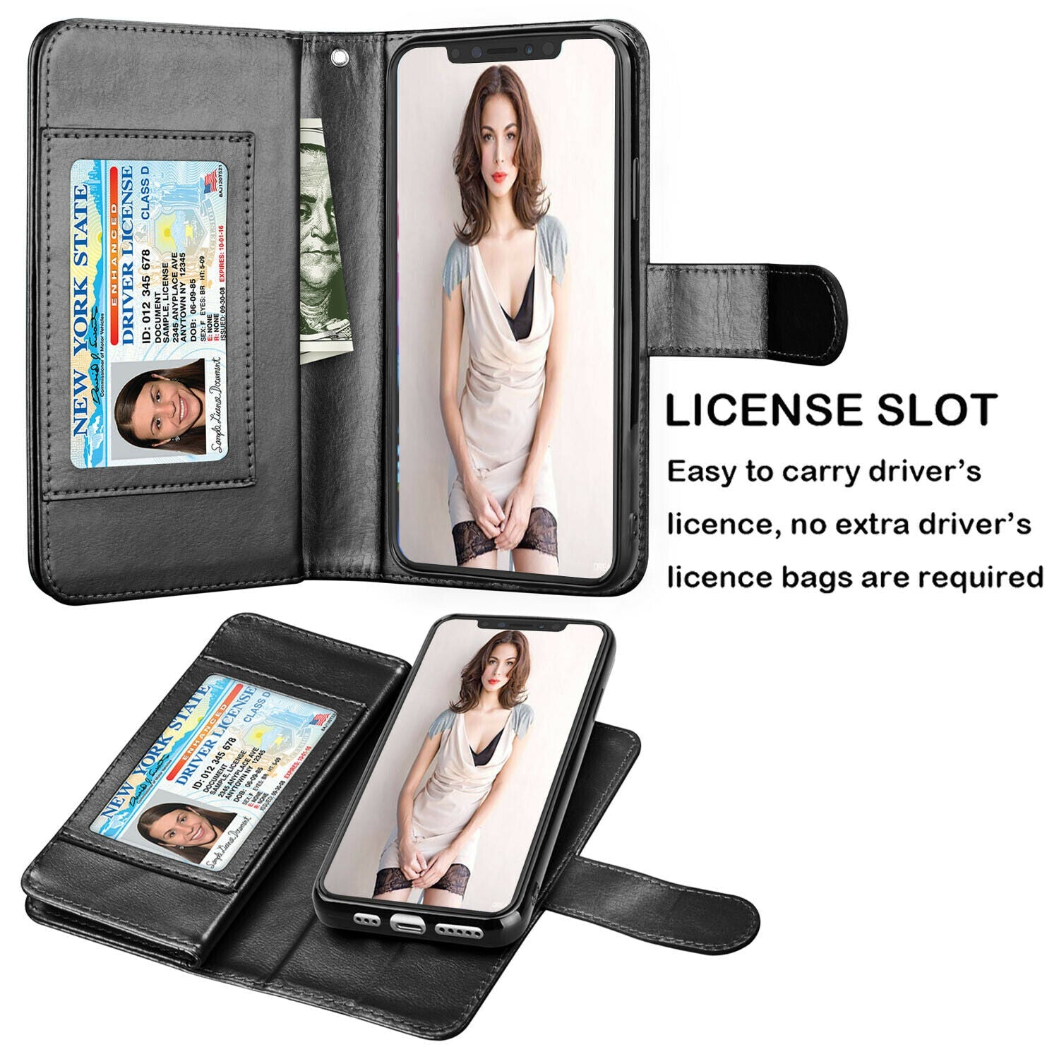 Flip Leather Wallet Case Card Holder Stand Cover For iPhone - carolay.co