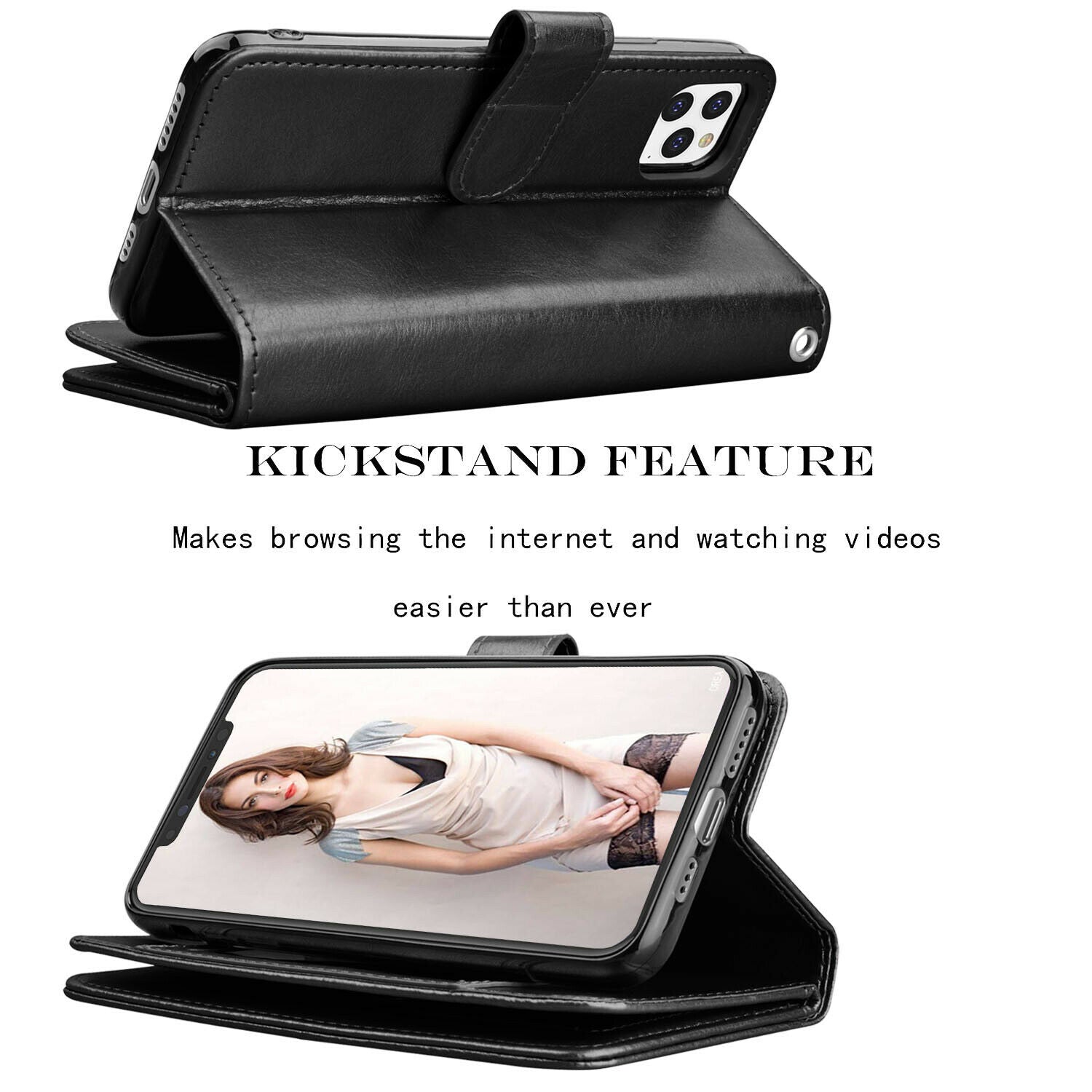Flip Leather Wallet Case Card Holder Stand Cover For iPhone - carolay.co