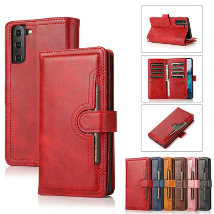Flip Magnetic Leather Strap Card Case for Samsung Galaxy S21 Ultra Plus - carolay.co