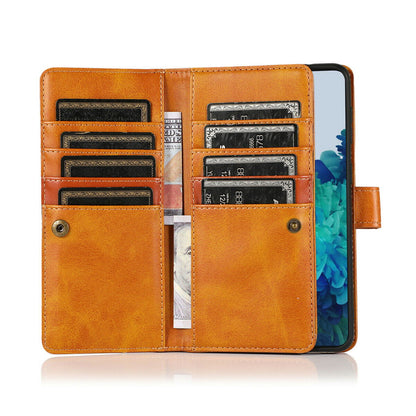 Flip Magnetic Leather Strap Card Case for Samsung Galaxy S21 Ultra Plus - carolay.co